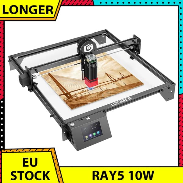 Lasergravør, Touchskærm, WiFi-forbindelse,EU, LÆNGERE RAY5 10W