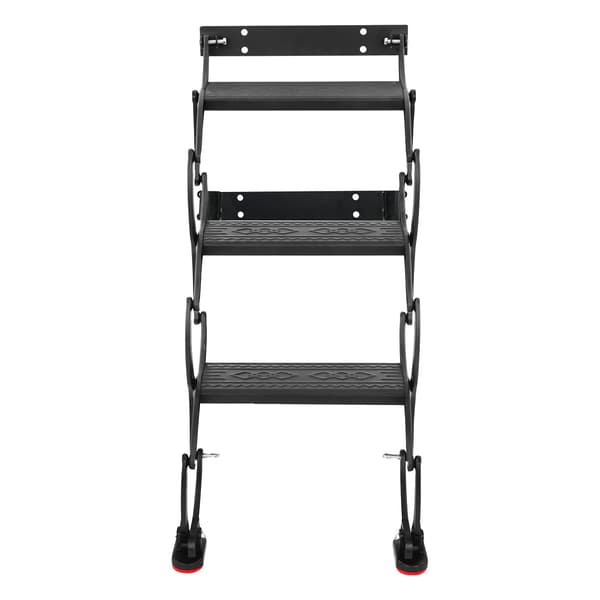 Fällbar Stege, Väggmonterad Design, 200 kg Lastkapacitet,svart