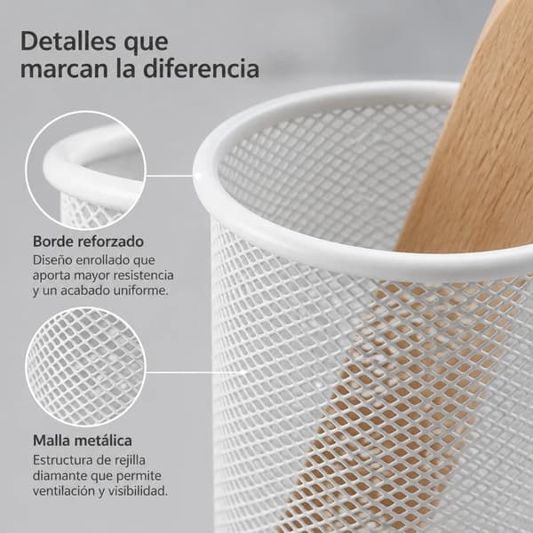 Bestikholder, Metal Konstruktion, Moderne Design,Hvid