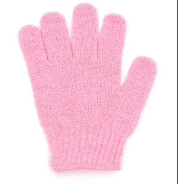 Eksfolierende Badehandske, Blid Rensning, Behageligt Greb,Pink-2PCS
