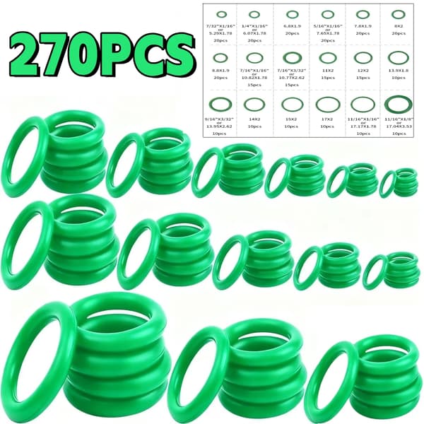 O-ringstätning Assortiment, 225 Bitar, Universell Kompatibilitet,270pcs-bag