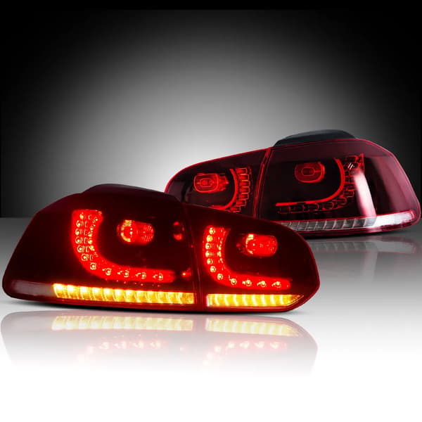 Bakljusmontering, Dynamisk Blinkersignal, Vattentät Design,Vänsterstyrd, Röd Klar