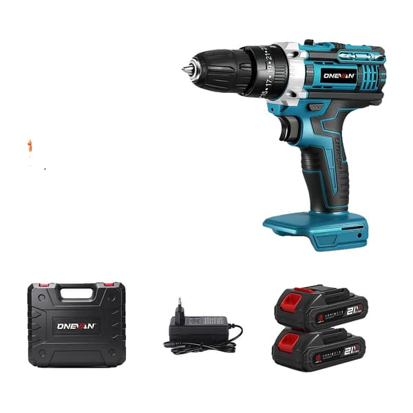 Elektrisk Borrmaskin, Sladdlös, Mångsidig Prestanda,2 Batteri Set