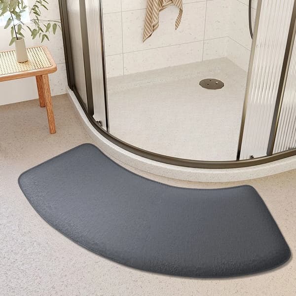 Duschdörrsmatta, Halkfri Design, Hög Absorption,Grå, 40cmx100cm-b
