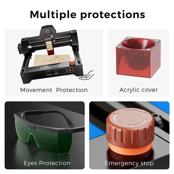 Lasergravyr, Hög Precision, Mångsidig Materialkompatibilitet,RAY5 Mini 3.5W, EU