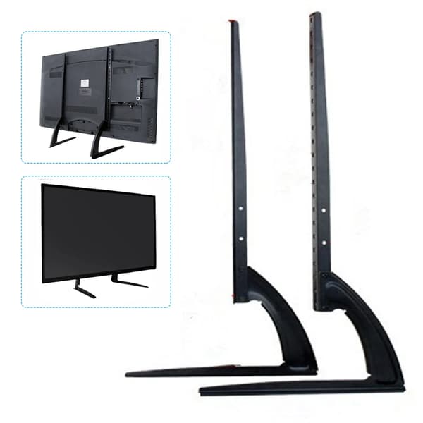TV-bord, Holdbart Stål, Justerbar Højde,sort