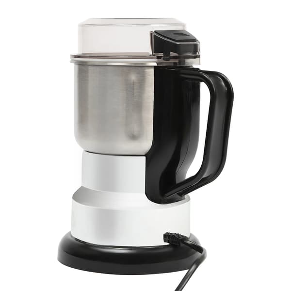 Elektrisk Kaffekværn, Højhastighedskværning, Holdbart Rustfrit Stål,Sølv