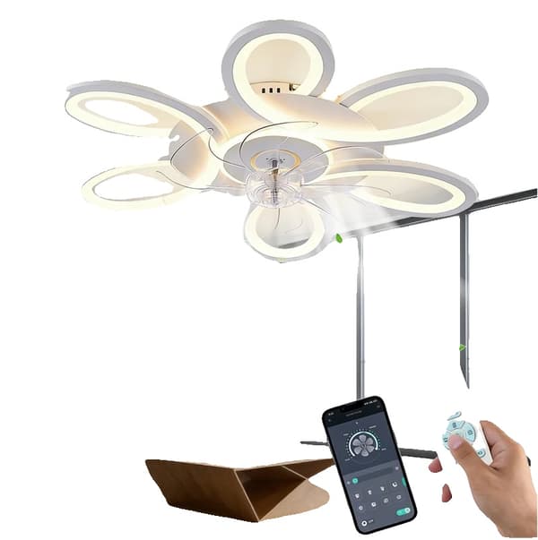 Loftventilator, Smart Kontrol, Dæmpbar LED Belysning,HVID