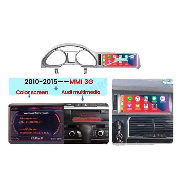 Bilradio Multimediaafspiller, Touchskærm, Smartphone-integration, kompatibel med Audi Q7 2005-2015,10-15 år Linux