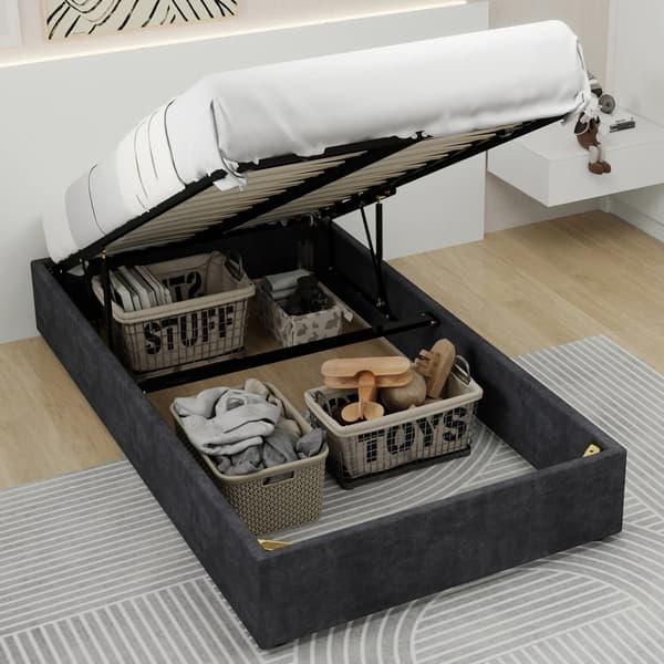 Sengestel, Moderne Design, Robust og Holdbar Struktur,Grå, 90x200cm