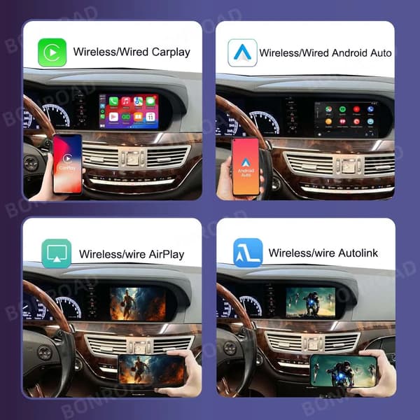 Trådlöst multimedia-gränssnitt, Trådlös CarPlay, Android Auto,För Benz NTG3.0