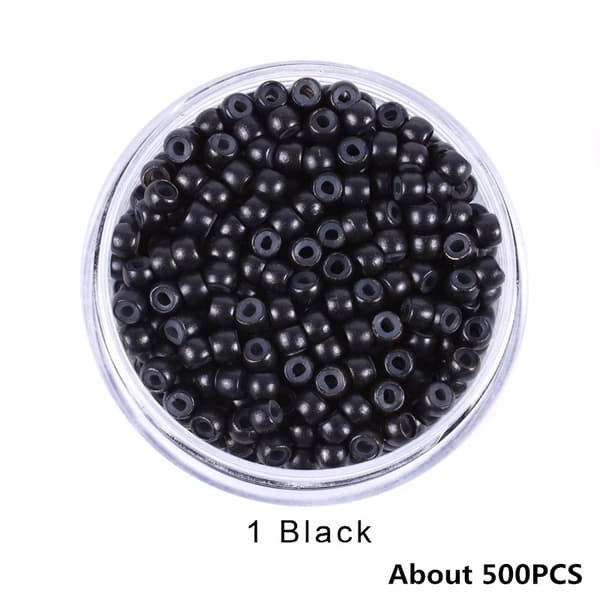 Mikro Ring Perler, Nem Anvendelse, Skader Ikke,500Pcs Sort