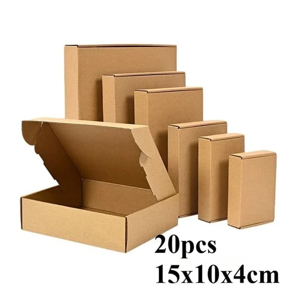 Wellpappboxar, Hållbart Material, Mångsidiga Storlekar,20st 15x10x4cm