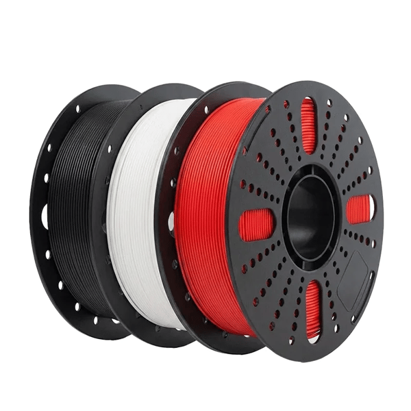 3D-printer filament, 1,75 mm diameter, miljøvenligt materiale,Sort * 1+Hvid * 1+rød* 1