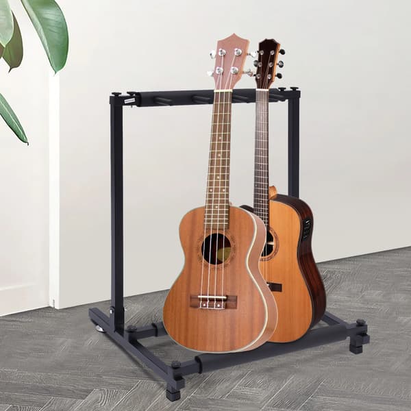 Gitarrställ, rymmer 3 gitarrer, hållbar järnram,svart