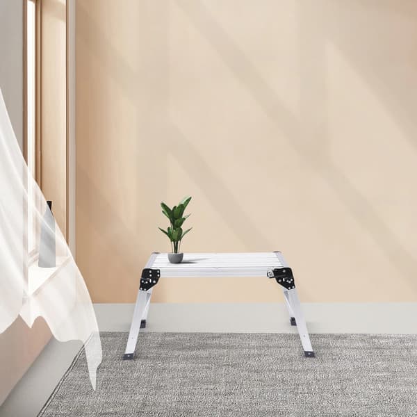 Plattform Stege, 150 kg Kapacitet, Fällbar Design,Silver