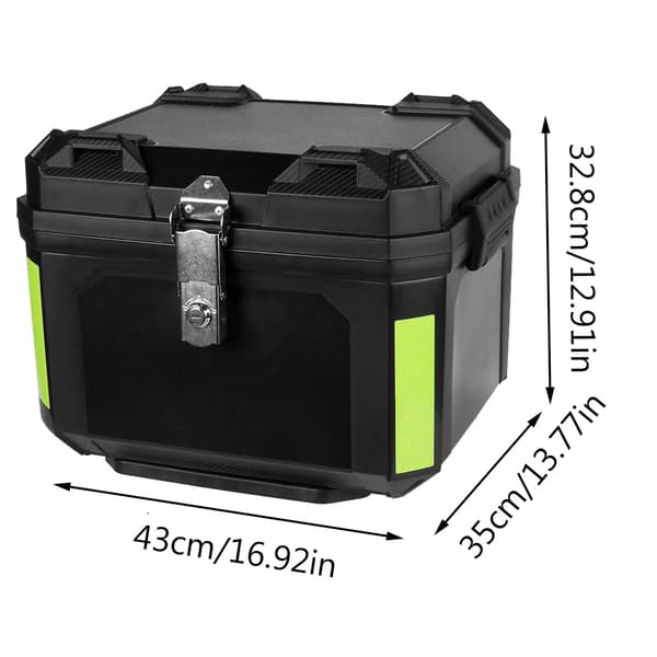Motorcykeltrunk, Holdbar ABS, Universel Pasform,55L