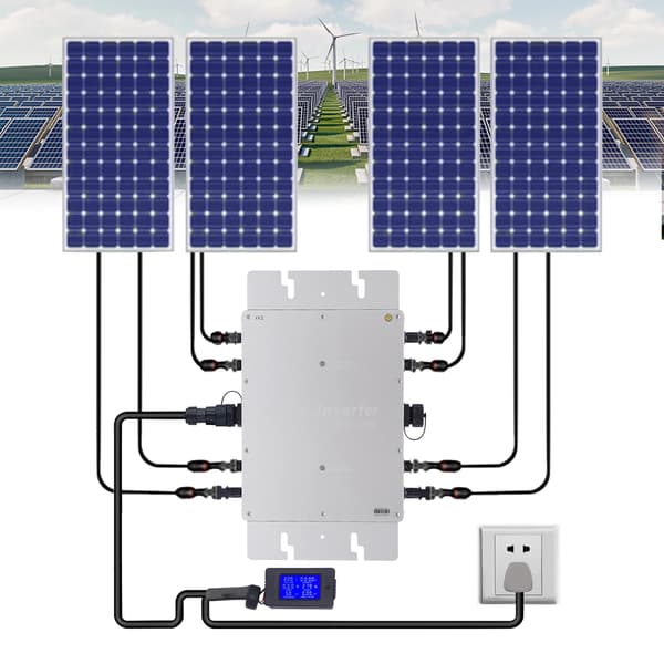 Mikroinverter, Vandtæt Design, Effektiv Strømkonvertering,Sølv