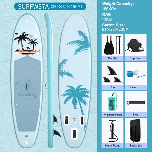 Uppblåsbar Paddelbräda, Hållbart Material, Idealisk för Vattenaktiviteter,SUPFW37A
