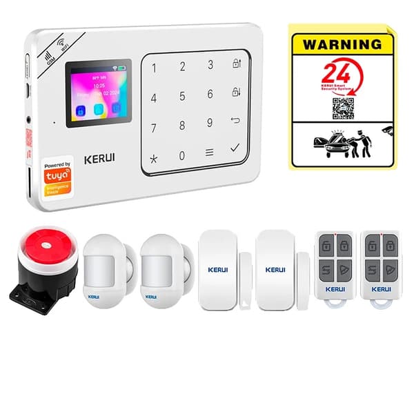 Alarm System, WiFi-forbindelse, Smart Home-integration,alarmsæt 2, EU-stik