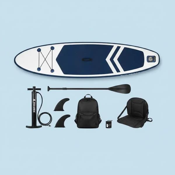Stand-Up Paddleboard, Holdbart PVC Materiale, Ideelt for Begyndere,blå
