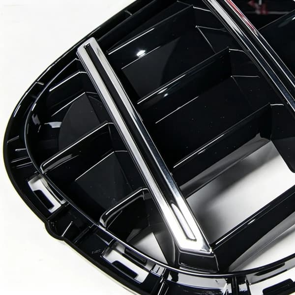 Frontbumpergrill, GT-R stil, nem installation,Krom   Sort