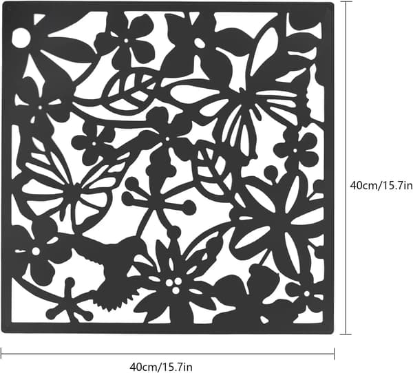 Rummdivider, 12-panel design, alsidig privatlivsskærm,sort