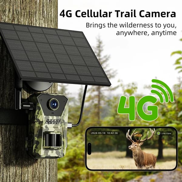 Jagtspor Kamera, 14MP, 4G Forbindelse,14MP