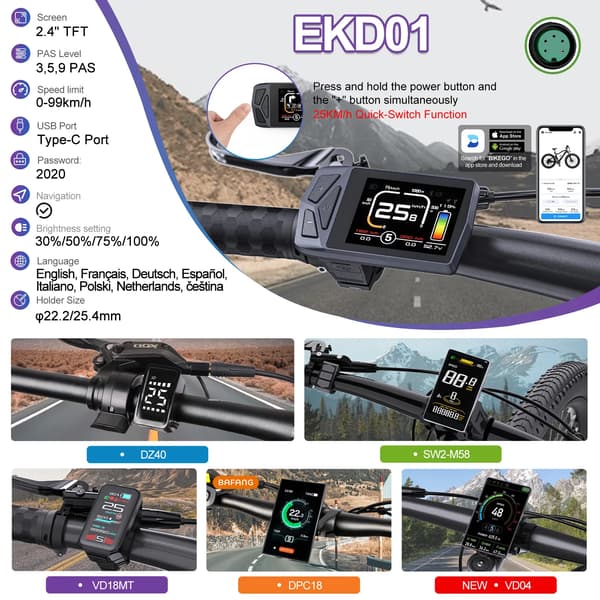 Visning, Realtidsdata, Brugervenlige Kontroller,EKD01 (Bluetooth) UART