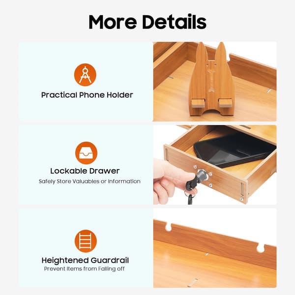 Monitorställ, Ergonomisk Design, Gott Omfång av Förvaring,Trä
