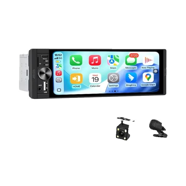 Carplay, Touchskærmsinterface, Multimedieunderstøttelse,K50 Kablet Carplay+MIC+Kamera