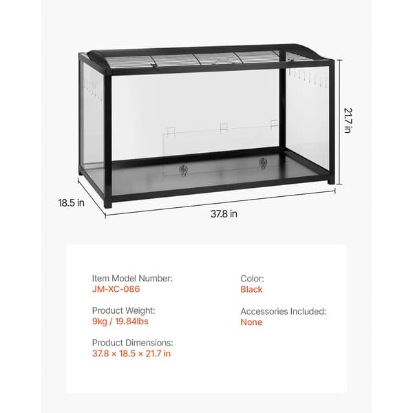 Hamsterbur, Transparenta Paneler, Ventilerad Design,35-40tum