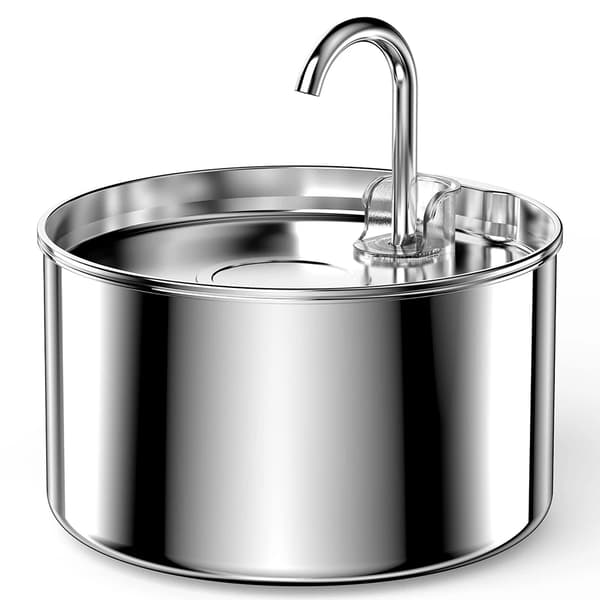 Vandfontæne, Rustfrit Stål, USB-Drevet,2.2L Pet Vand