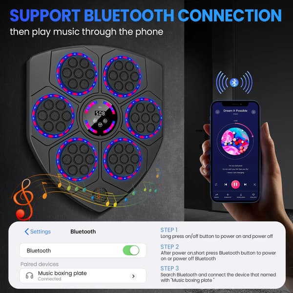 Boksemaskine, Bluetooth-forbindelse, Flere træningstilstande,Med handsker