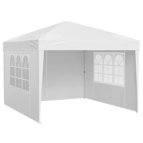Partytält, bärbar design, justerbar höjd, VIT