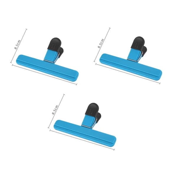 Påseklämmor, Lätt Grepp, Miljövänlig Design,L - 3St Blå