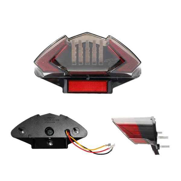 Bakljus, LED, Integrerad Blinkersignal,svart
