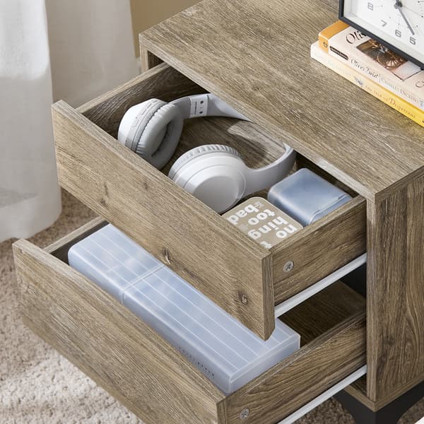 Sängbord, Modern Design, Hållbar Konstruktion,Mörk khaki