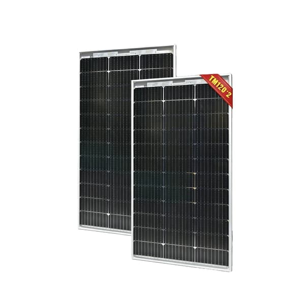 Solpanel, Høj Effektivitet, Vejrbestandig,2stk 120w panel