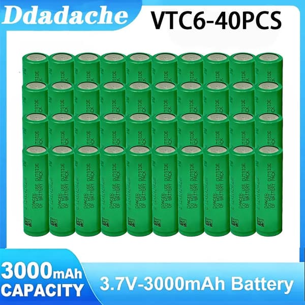 Lithium-ion batteri, 3000mAh kapacitet, alsidig anvendelse,40PCS, 3.7 V