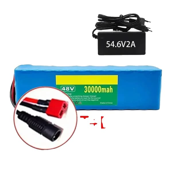 Litiumjonbatteripack, 30000mAh kapacitet, inbyggd BMS,T-DC 54.6V2A