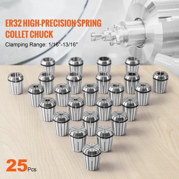 Collet-set, hög precision, 25 delar,ER32 25PCS