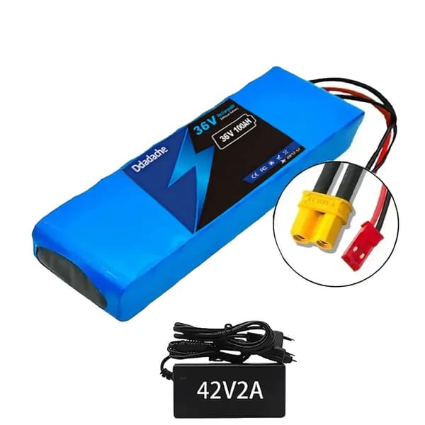 Litiumjonbatteri, 100000mAh kapacitet, CE-certifierad, XT30-JST-laddare