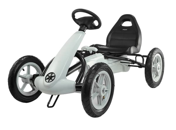 Pedal Go-Kart, Justerbart Säte, Robust Design,GRÅ