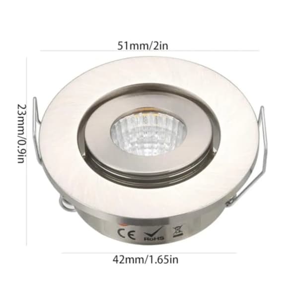 LED Downlight, Varm Hvid 3000K, 3W Effekt,3W 3000K, 10PCS