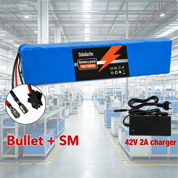 Elsparkcykelbatteri, 36V 100000mAh, litiumjonkonfiguration, kula-SM-laddare