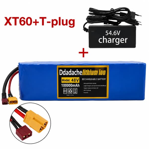 Batteripack, 100Ah kapacitet, 48V spänning,XT60-T-laddare