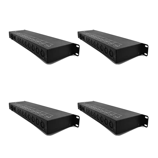 DMX-forstærker, 8-vejs splitter, scenelysstyring,4pcs