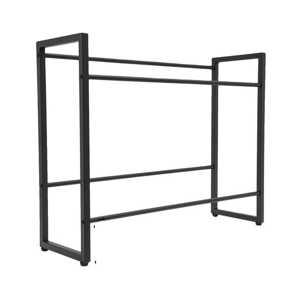 Dryckeslåda, Robust Kolfiberstål, 2-Tier Design,svart