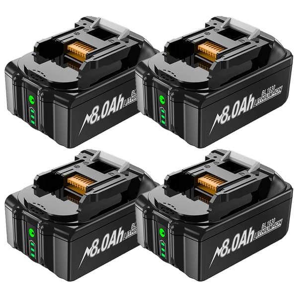 Batteri, 8000mAh kapacitet, intelligent skydd, 18V, 4BAT